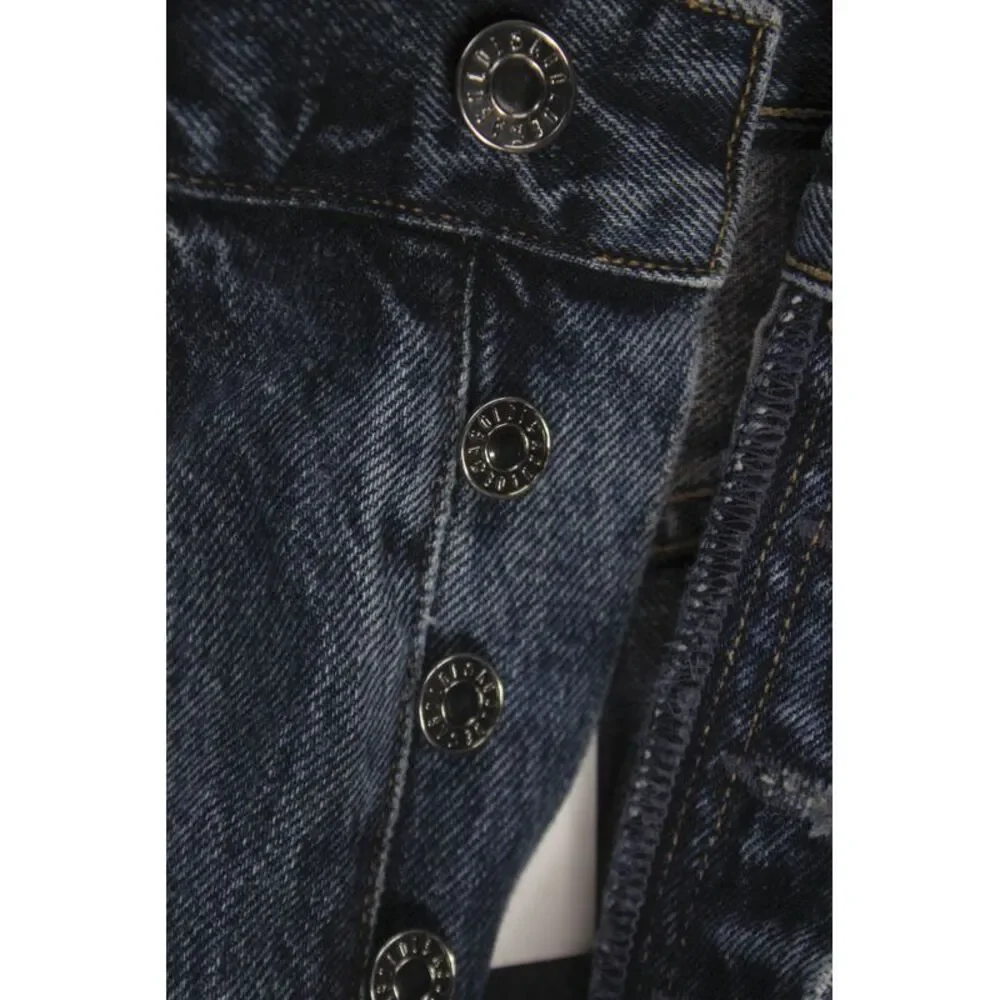 Agolde Womens Blue High Rise Straight Jeans Button Fly Size 23